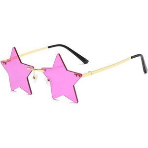 Rimless Star shape Sunglasses Personality Sun Glasses women/men Party glasses